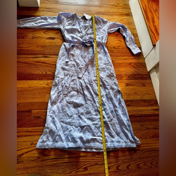 NWT - J. Crew Sky Blue Cabana Linen Dress - XSP - Picture 8 of 11